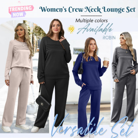 ⏳ Time-Limited Special! ⏰ Women's Crew Neck Top & Drawstring Pants Set – Ultra-Soft, Breathable & Effortlessly Stylish 👕👖