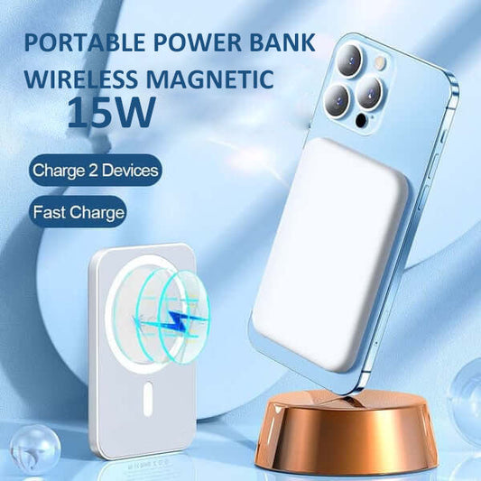 📢📢50%  OFF !! ⏰15W Fast Charge Portable Wireless Magnetic Power Bank