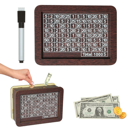 🎁 Hot Sale 50% OFF 🔥Wallet Fattening Program——Cash Vault Wooden Savings Box