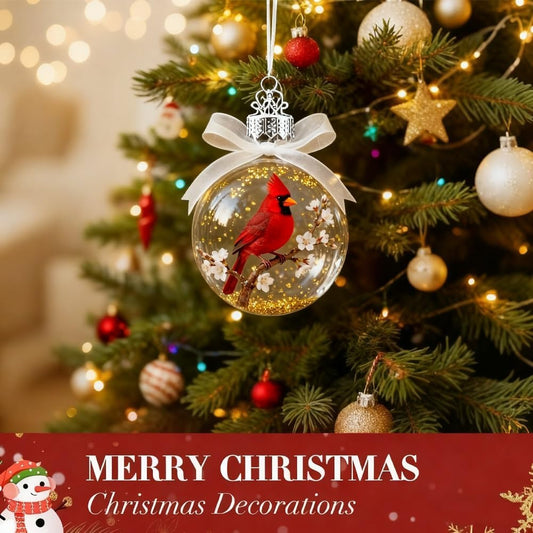 Nature's Bird Glass-Look Sphere Ornament