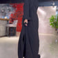 Side Slit Lapel Loose Long Dress