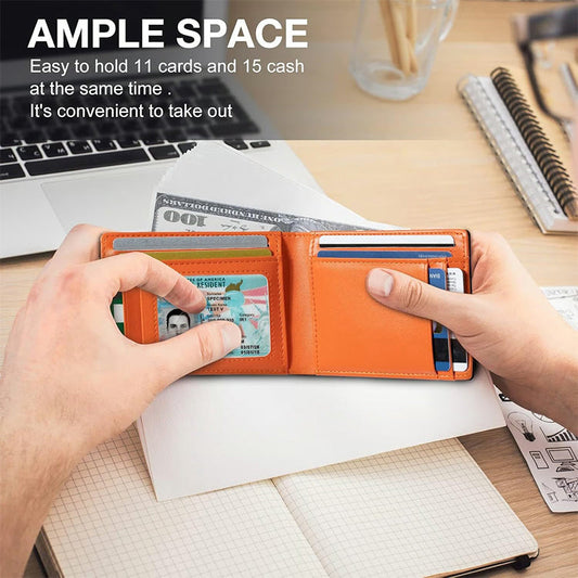 🔥Slim Wallet for Men with Money Clip