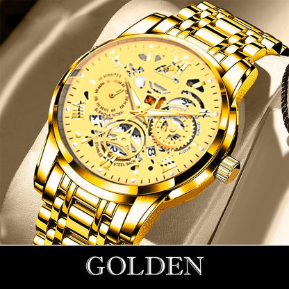 🔥Christmas Limited-Time Offer: 50% OFF!!!🔥Men's Waterproof Roman Skeleton Automatic Mechanical Watch