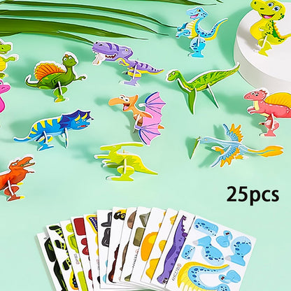 🦖 50% OFF! 🧩 EDUCATIONAL 3D PUZZLE - 57-Piece Cartoon Dinosaur Set with Vibrant Colors, Develops Creativity & Spatial Thinking for Ages 4+ 🎨✨