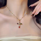 🎁BUY 1 GET 1 FREE❤️Colorful Rhinestone Cross Pendant Necklaces