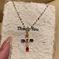 🎁BUY 1 GET 1 FREE❤️Colorful Rhinestone Cross Pendant Necklaces