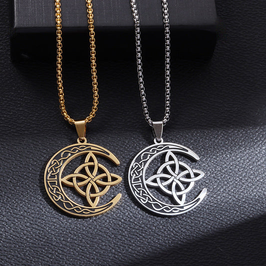 ⚡Buy 1 Get 1 Free⚡Celtic Moon Pendant Necklace