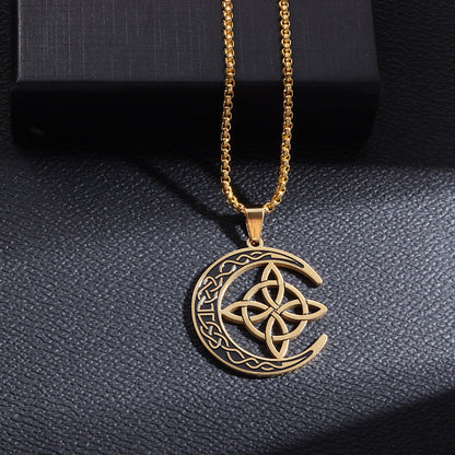 ⚡Buy 1 Get 1 Free⚡Celtic Moon Pendant Necklace