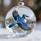 Nature's Bird Glass-Look Sphere Ornament