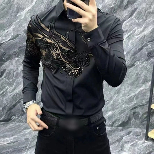 👔 60% OFF! 🎨 MEN'S PRINTED SHIRT - Slim Fit & Moisture-Wicking Fabric, Modern Cut for Business and Casual Occasions, Wrinkle-Resistant 🌟🧳