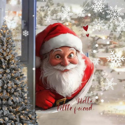🎅🏻 Christmas Santa & Snowflake Window Sticker