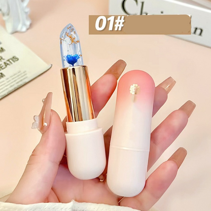 ❣️Flower Clear Jelly Lipstick With Temperature Change Color