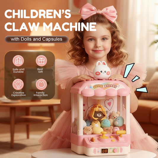 🧸 50% OFF NOW! 🎮 Adorable Animal Claw Machine – Includes Plushies & Capsule Toys, Perfect for Kids' Fun & Room Decor 🎁📦