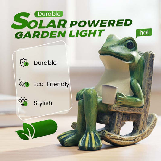 🐸Solar Frog Rocking Chair Ornament🍃