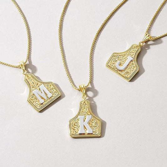 💖Unisex Gold-Plated Initial Letter Pendant Necklace