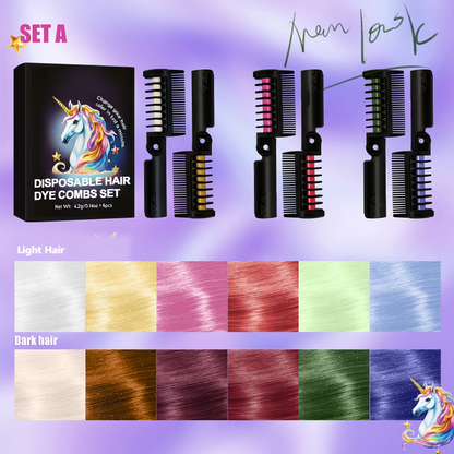 🎁2026 New Arrivals 50% OFF💥6-Pack Disposable Hair Dye Combs Set