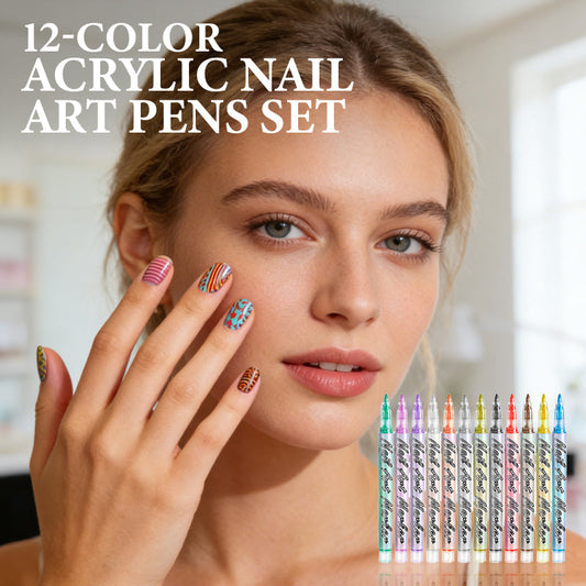 🩷❤️12-Color Acrylic Nail Art Pens Set🧡💛