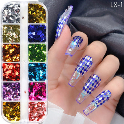 ✨50% OFF NOW! 🔥12-Color Square Glitter Nail Art Sequin Set🎉
