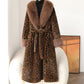 🧥Women's Leopard Print Fluffy Faux Fur Coat with Belt🔥🔥