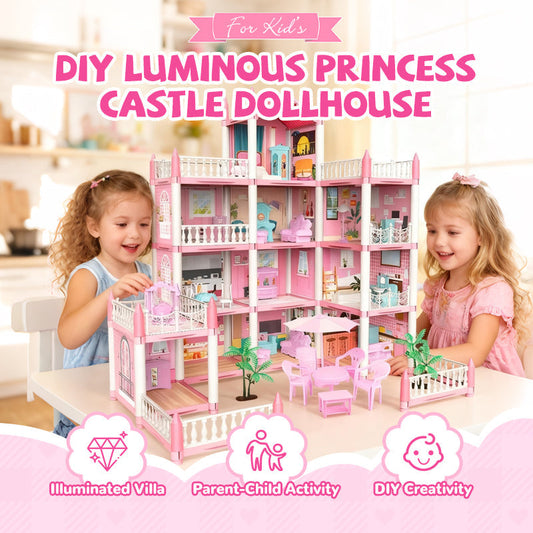 🎁New Year Sale 50% OFF💖DIY Luminous Princess Castle Dollhouse