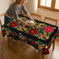 💖Mexican Floral Tablecloth with Scalloped Edge