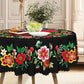 💖Mexican Floral Tablecloth with Scalloped Edge