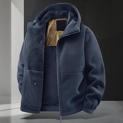 Men's Hooded Casual Warm Jacket with Zipper