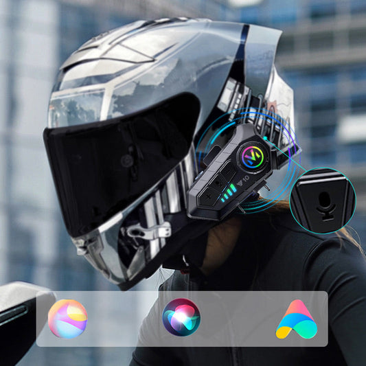 Motorcycle Bluetooth Headset for Half/Full Face Helmet