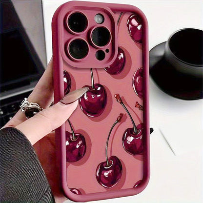 Cherry Pattern Protective Phone Case for 12-17 Series