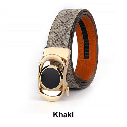 Men's Automatic Buckle Leather Belt